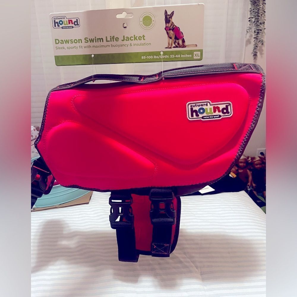 OUTWARD HOUND Dawson Swim Life Jacket; Size XL   85-100 lbs/Girth 33-44 inches!